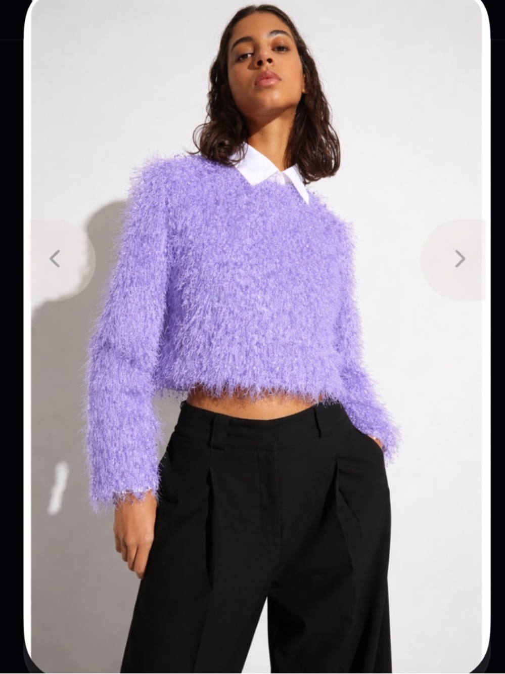 Nwot lavender SAINTART
GRETA FEATHER TOP 
$200 spring party revolve y2k rare